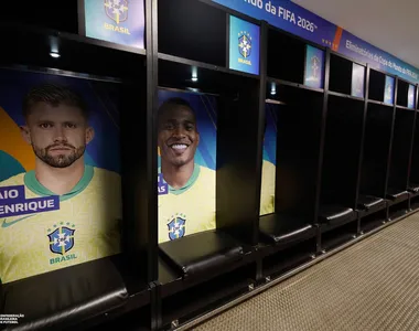 Foto de Jean Lucas no vestiário da Seleção