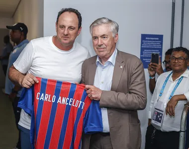Rogério Ceni e Carlo Ancelotti, técnicos do Bahia e Seleção Brasileira, respectivamente