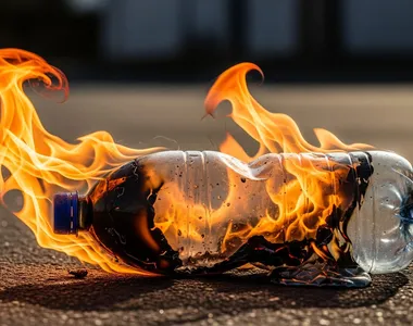 O experimento envolvia álcool isopropílico e uma garrafa