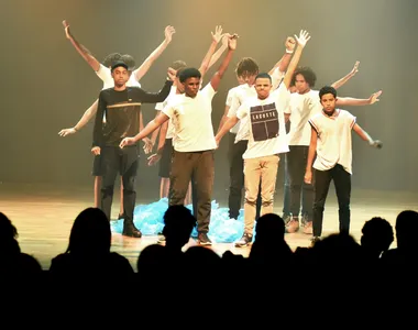 Alunos durante apresentação