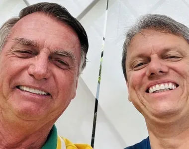 O ex-presidente Jair Bolsonaro e o governador de São Paulo, Tarcísio de Freitas