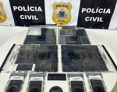 Celulares apreendidos na ação da Polícia Civil