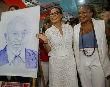 Janja esteve acompanhada da ministra Margareth Menezes