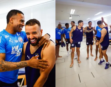 Jogadores do Bahia celembram convocação de Jean Lucas para Seleção Brasileira