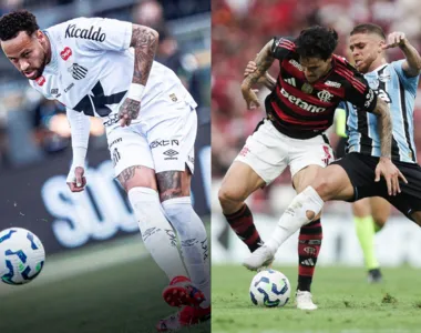 Flamengo x Grêmio e Santos x Fluminense terminam em empates