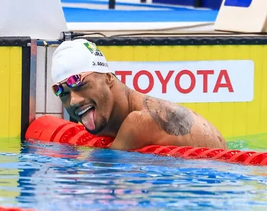 Gabriel Araújo, o Gabrielzinho, no Mundial de natação paralímpic