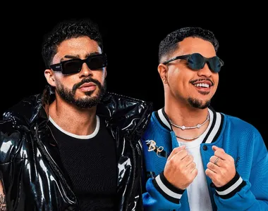 Felipe Gama, vocalista do Papazoni, e Felipe Beats