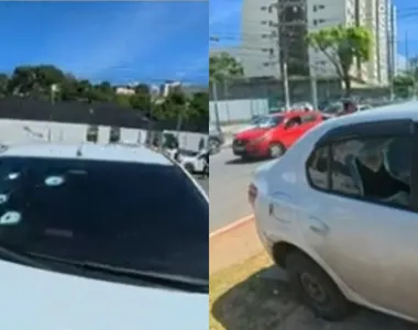 Briga de trânsito deixou o carro quebrado