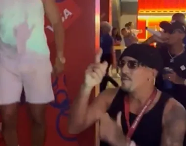 Gilberto e Kayky em festa do título da Copa do Nordeste
