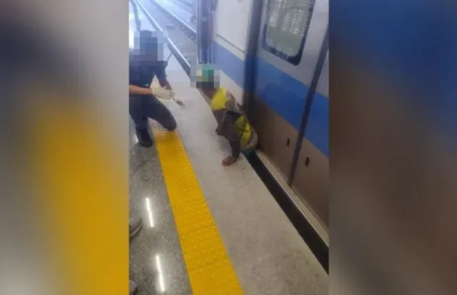 Imagem ilustrativa da imagem Homem que ficou prensado entre metrô e plataforma recebe alta da UTI