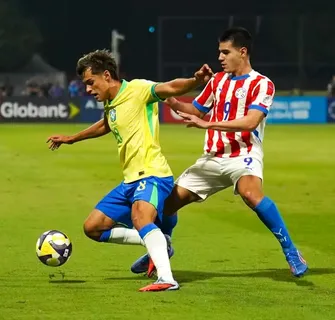 Imagem ilustrativa da imagem Assista: volante do Brasil Sub-17 impressiona por frieza no Mundial