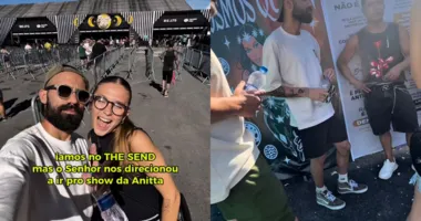 Imagem ilustrativa da imagem Casal viraliza ao pregar em fila do Ensaio da Anitta; veja