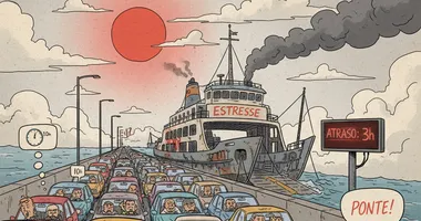 Imagem ilustrativa da imagem Ferry do estresse, gargalo, dá-nos a luz e parece carroça