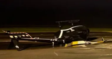 Imagem ilustrativa da imagem Homem rouba helicóptero e cai segundos depois da decolagem