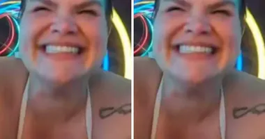 Imagem ilustrativa da imagem Realizando sonhos: Thais Carla desce de toboágua pela primeira vez