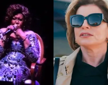 Cantora Alcione e a empresária Odete Roitman