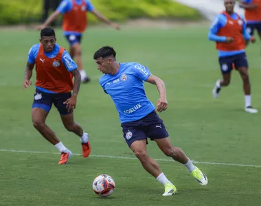 Mateo Sabaria treinou pela primeira vez com o restante do grupo após a lesão