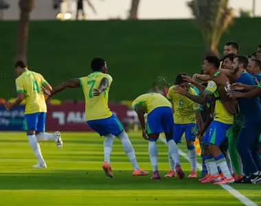 Ruan Pablo na comemoração do gol