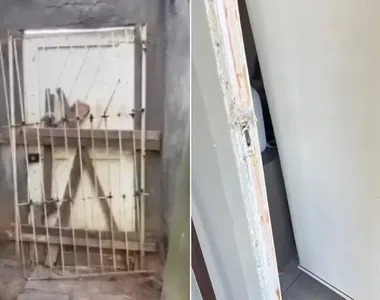 Criminosos arrombaram portas das casas