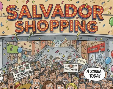 Entrada do Salvador Shopping está um caos