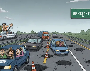 BRs 116 e 324 estão parecendo a lua