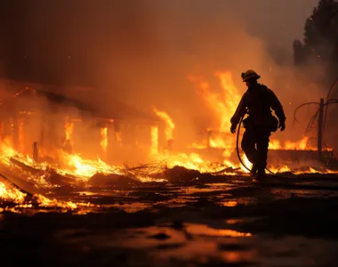 A família estava dormindo quando o fogo começou