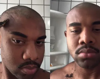 Davi raspou a cabeça nesta quarta-feira (8)