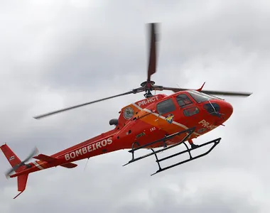 Vítimas foram socorridas pelo helicóptero do Corpo de Bombeiros