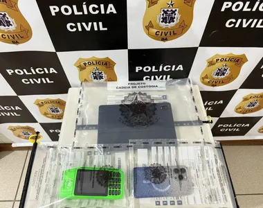 Material apreendido na operação