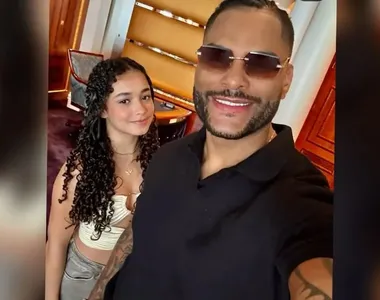 Tony Salles e a filha Giullia