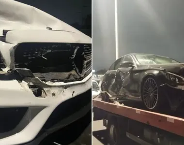 Carros se envolveram em acidente na Avenida Paralela