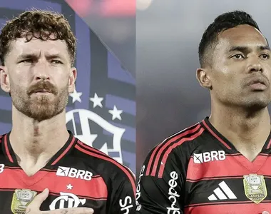 Léo Pereira e Alex Sandro, defensores do Flamengo
