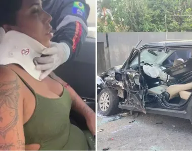 Janielly Nogueira, irmã de Gil do Vigor, sofreu acidente de carro
