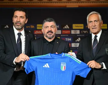 Gennaro Gattuso ao lado de Buffon