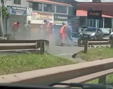 Protesto gerou cerca de três horas de engarrafamento