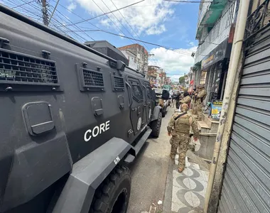 Polícia durante ação em São Caetano