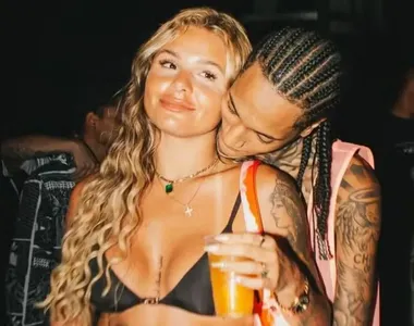 Oruam e a namorada Fernanda Valença