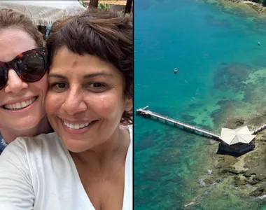 Débora Bloch visita Ilha dos Frases