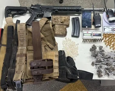 Material apreendido pela polícia
