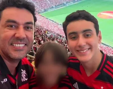 Secretário de Governo da Prefeitura de Itumbiara Thales Machado e o dois filhos