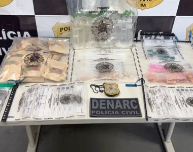 Material apreendido pela polícia