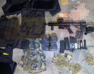 Equipamentos apreendidos pela Polícia Militar