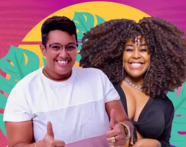 As cantoras Fabrícia Amaral e Aline Souza