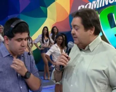 Apresentador Faustão e o produtor Renato de Lima