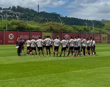 Treino do Inter depois da vitória no Brasileirão