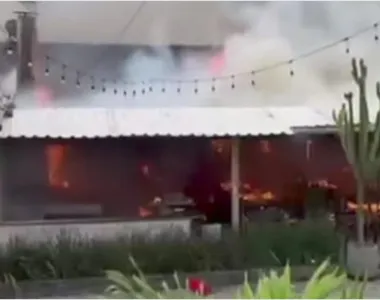 Churrascaria pegou fogo em Porto Seguro