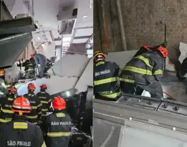 Uma pessoa morreu após ficar presa nos escombros