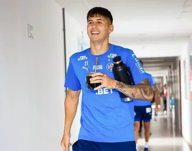 Ramos Mingo em treino no Bahia