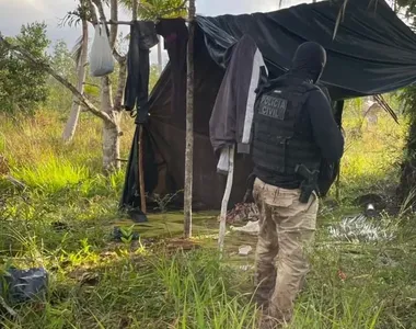 Barraco era utilizado como acampamento pelos traficantes