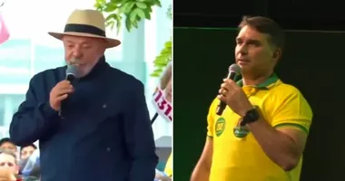 Imagem ilustrativa da imagem AtlasIntel: Lula mantém liderança contra Flávio Bolsonaro no primeiro turno